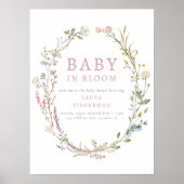 Baby in Bloom Spring Fleur sauvage Welcome Poster (Devant)