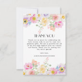 Baby in Bloom Spring Floral Girl Baby shower Bedankkaart (Voorkant)