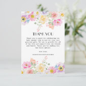 Baby in Bloom Spring Floral Girl Baby shower Bedankkaart (Staand voorkant)