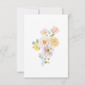Baby in Bloom Spring Floral Girl Baby shower Bedankkaart (Achterkant)