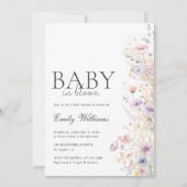 Baby in Bloom Spring Flower Baby shower Invitation (Devant)