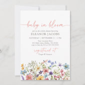 Baby in Bloom Spring Wildflower Baby shower Kaart (Voorkant)