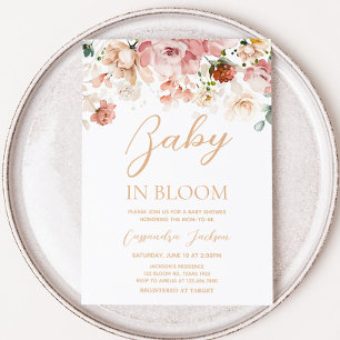 Baby in Bloom Spring Wildflower Baby shower Kaart