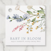 Baby in Bloom Spring Wildflower Bouquet Bedankjes Labels (Voorkant)