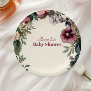 Baby in Bloom Spring Wildflower Papieren Bordje