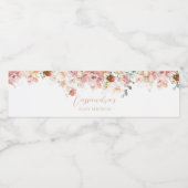 Baby in Bloom Spring Wildflower Waterfles Etiket (Enkel label)