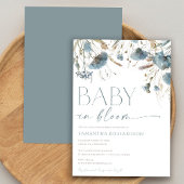 Baby in Bloom Stoffig blauw beige jongen baby show Kaart