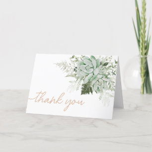 Baby in Bloom Succulent Baby shower Bedankkaart