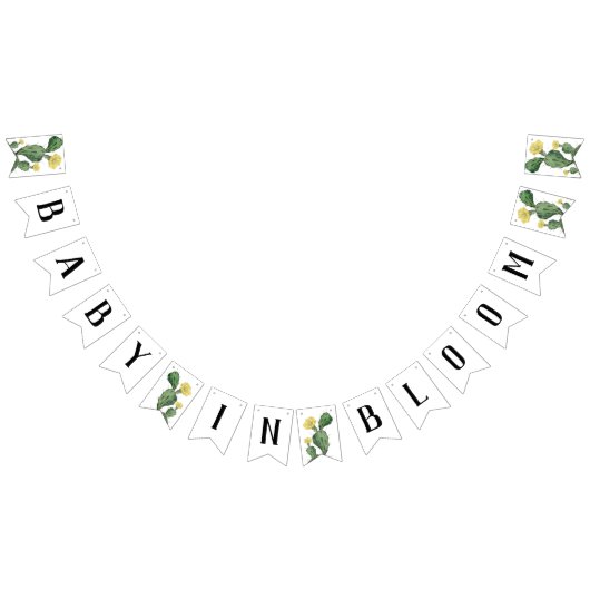 Baby in Bloom Succulent Bunting banner (Alle)