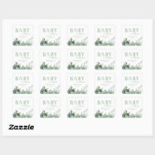 Baby in Bloom Succulent Vierkante Sticker (Vel)
