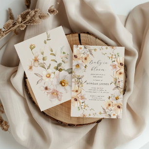 Baby In Bloom Tender Floral Baby shower Uitnodigen