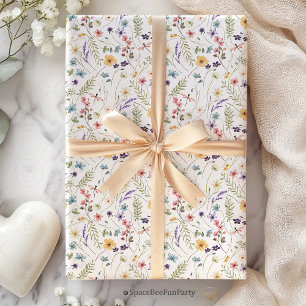 Baby in Bloom Tuin Wilde Bloem Baby Shower Cadeaupapier