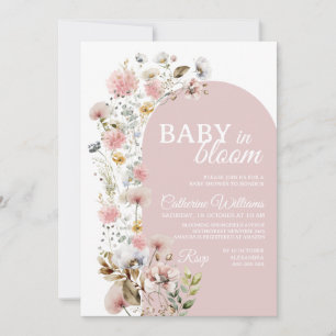 Baby In Bloom Uitnodiging Baby Shower