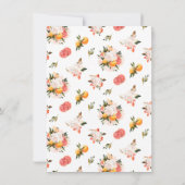 Baby in Bloom | Uitnodiging voor Citrus Baby showe (Achterkant)