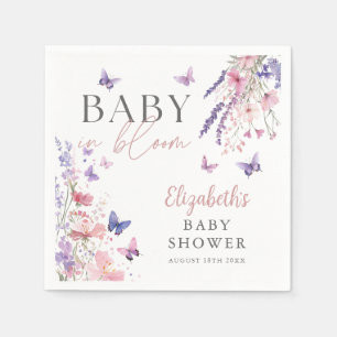 Baby In Bloom Vlinder Veldbloemen Baby Shower Servet