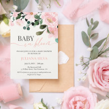 Baby in Bloom Waterverf Bloemenmeisje Baby shower