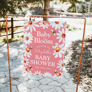 Baby in Bloom Waterverf Daisies & Bumblebee Poste Poster