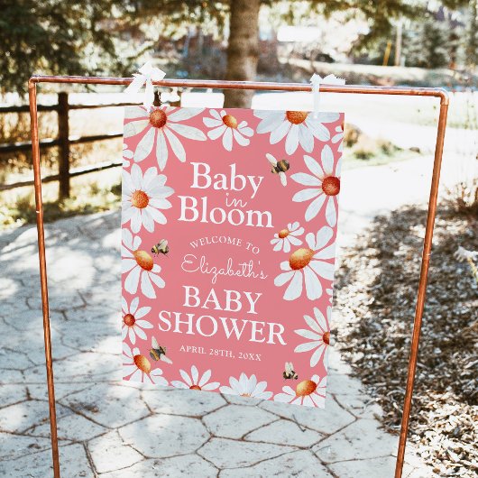 Baby in Bloom Waterverf Daisies & Bumblebee Poste Poster