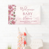 Baby in Bloom Welkom Meisje Roze Bloemen Douche Spandoek (Insitu)