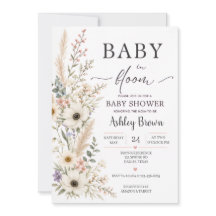 Baby in Bloom Wilde Bloem Baby Shower Uitnodiging