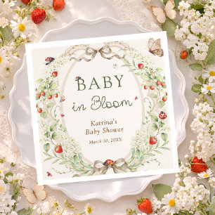 Baby in Bloom Wilde Bloem Boog Baby Shower Servet