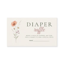 Baby in Bloom Wilde Bloem Luier Raffle Kaart