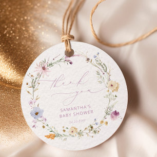 Baby in Bloom Wilde Bloemen Baby Shower Bedankt Bedankjes Labels