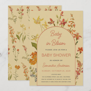 Baby in Bloom Wilde Bloemen Bloemrijke Vintage Sho Kaart