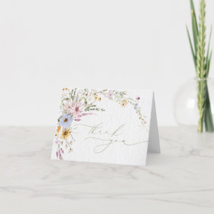 Baby in Bloom Wilde Bloemen Bloemstuk Bedankkaart