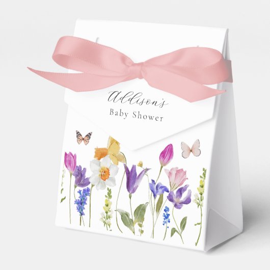 Baby in Bloom Wildflower Baby shower Bedankdoosjes (Voorkant Zijde)