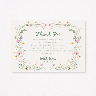 Baby in Bloom Wildflower Baby Shower Bedankt Auto Kaart