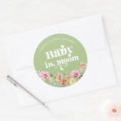Baby in bloom wildflower baby shower dank u ronde sticker (Envelop)