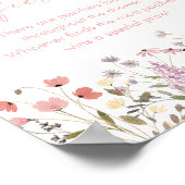 Baby In Bloom Wildflower Baby shower Fopspeen Hunt Poster (Hoek)