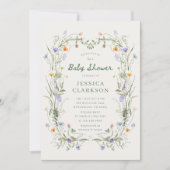 Baby in Bloom Wildflower Baby Shower Invitation (Devant)