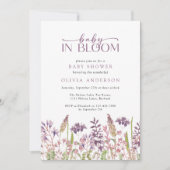 Baby in Bloom Wildflower Baby shower Kaart (Voorkant)