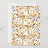 Baby in Bloom Wildflower Baby shower Kaart (Achterkant)