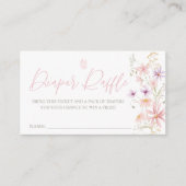 Baby In Bloom Wildflower Baby shower Luier Raffle Informatiekaartje (Voorkant)