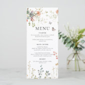 Baby in Bloom Wildflower Baby Shower Menu (Staand voorkant)