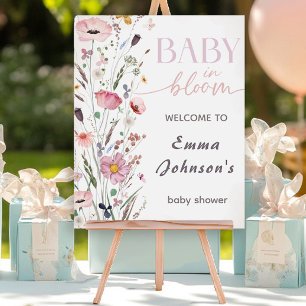 Baby in Bloom Wildflower Baby shower Perfect Poster