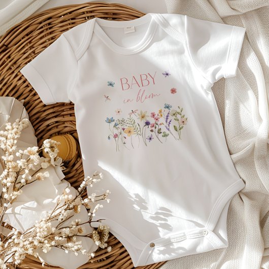 Baby in Bloom Wildflower Baby shower Romper