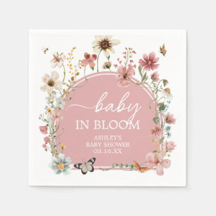 Baby in Bloom Wildflower Baby shower Servet