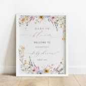 Baby in Bloom Wildflower Baby shower Welkom Poster