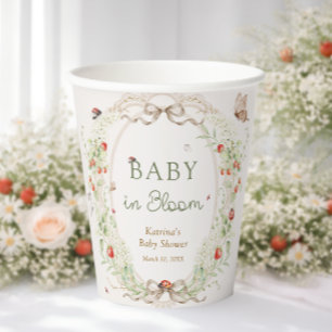 Baby in Bloom Wildflower Boog Baby Shower Papieren Bekers