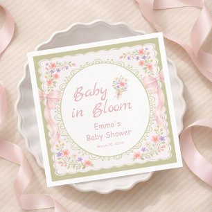 Baby in Bloom Wildflower Boog Baby Shower Servet