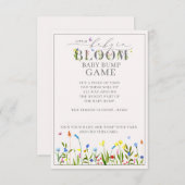 Baby in Bloom Wildflower Bump Game Kaart (Voorkant / Achterkant)