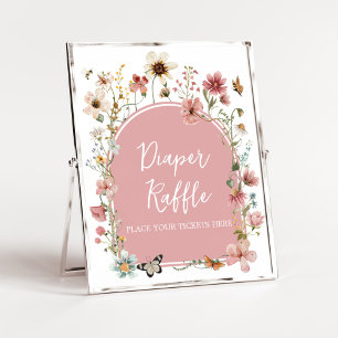 Baby in Bloom Wildflower Diaper Raffle Poster