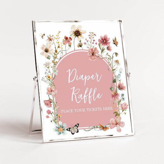 Baby in Bloom Wildflower Diaper Raffle Poster