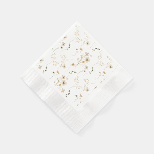 Baby in Bloom Wildflower Elegant boho Baby shower Servet (Hoek)