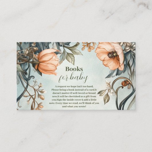 Baby in Bloom Wildflower Garden Baby shower Informatiekaartje (Voorkant)