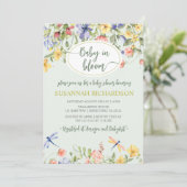 Baby in Bloom Wildflower Garden Baby shower Kaart (Staand voorkant)